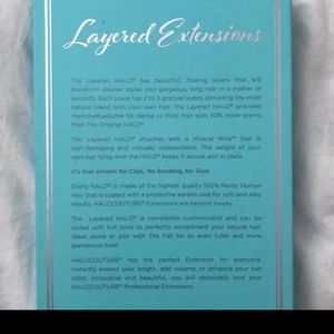 Halo couture hair extensions.